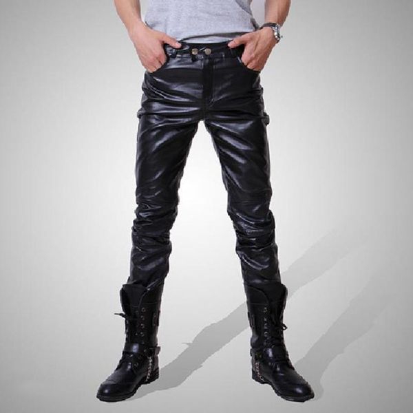 2020 men skinny faux leather leisure pants black pu shiny pants singers club performance on stage dancer jeans plus negotiating
2020 men skinny faux leather leisure pants black pu shiny pants singers club performance on stage dancer jeans plus negotiating