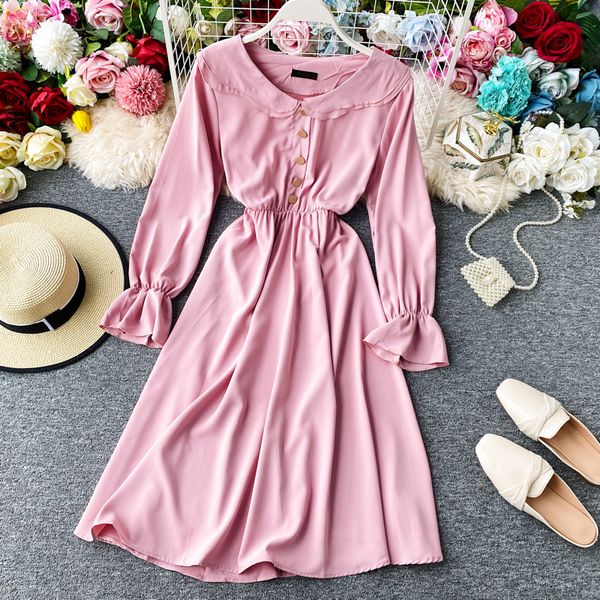 zcwxm high waist vinatge 2020 women dress solid flare sleeve spring vestidos elegant fashion long dresses chic girl, Black;gray
zcwxm high waist vinatge 2020 women dress solid flare sleeve spring vestidos elegant fashion long dresses chic girl, Black;gray