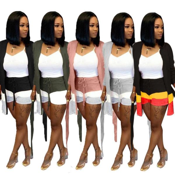 2019 winter autumn full sleeve sashes women's set striped coat+shorts suit two piece set tracksuit outfit overalls glld8607, White
2019 winter autumn full sleeve sashes women's set striped coat+shorts suit two piece set tracksuit outfit overalls glld8607, White