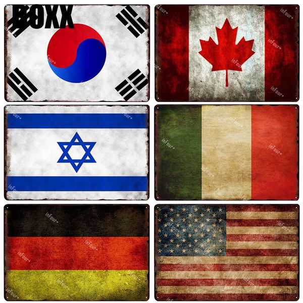 korea canada israel italy germany united states country flag plaque metal vintage tin sign plaque decorative metal sign poster
korea canada israel italy germany united states country flag plaque metal vintage tin sign plaque decorative metal sign poster