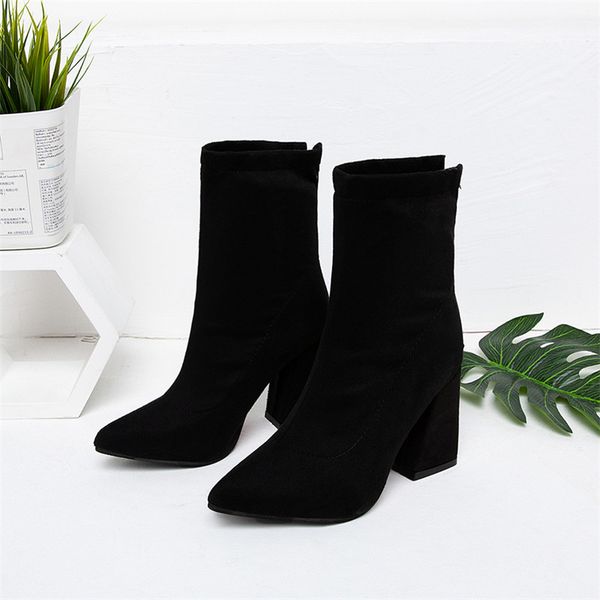 2019 autumn and winter new women's comfortable shallow mouth pointed boots women's zipper simple sweet wild boots t01, Black
2019 autumn and winter new women's comfortable shallow mouth pointed boots women's zipper simple sweet wild boots t01, Black