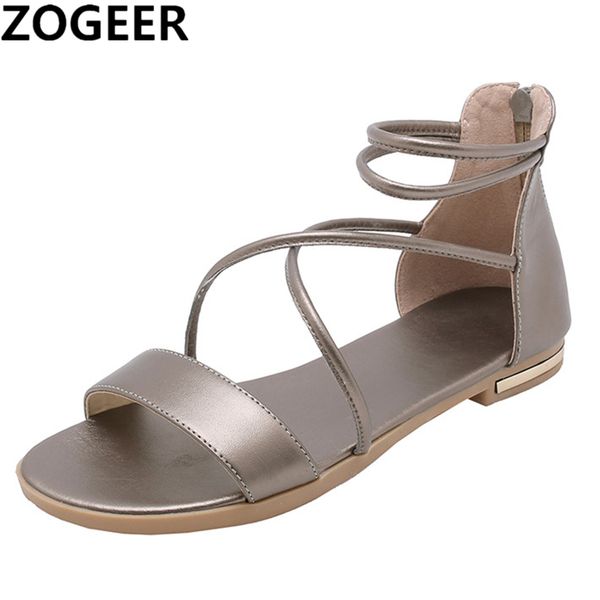 plus size 46 2019 summer women sandals genuine leather flat heel flip flops gladiator casual ankle strap shoe woman white gold, Black
plus size 46 2019 summer women sandals genuine leather flat heel flip flops gladiator casual ankle strap shoe woman white gold, Black
