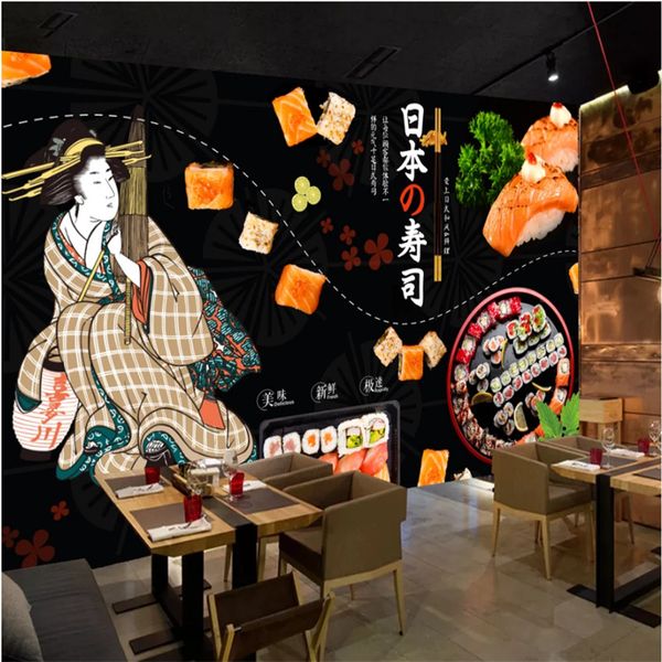 japanese ukiyo-e lady cuisine theme mural wallpaper 3d japanese sushi restaurant black background wall paper 3d papel de parede
japanese ukiyo-e lady cuisine theme mural wallpaper 3d japanese sushi restaurant black background wall paper 3d papel de parede