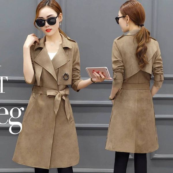 fashion mid-long trench coat women spring autumn mujer loose belt large size windbreak outwear, Tan;black
fashion mid-long trench coat women spring autumn mujer loose belt large size windbreak outwear, Tan;black