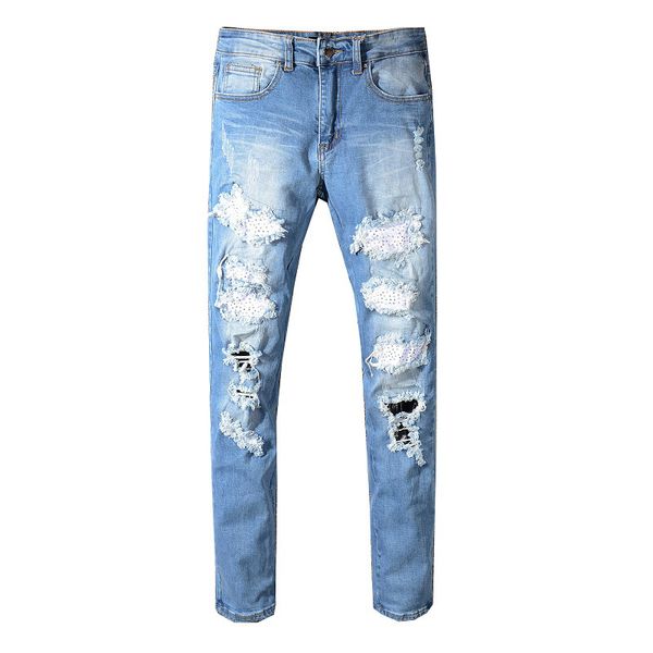 casual mens stylist jeans motorcycle biker fashion mens ripped jeans men women all-match slim fit skinny jeans denim trouser, Blue
casual mens stylist jeans motorcycle biker fashion mens ripped jeans men women all-match slim fit skinny jeans denim trouser, Blue