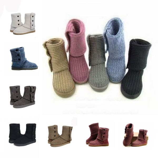 classic designer women snow shoes half boots winter snow boot lady outdoor waterproof australian style woolen knit warm shoes, Black
classic designer women snow shoes half boots winter snow boot lady outdoor waterproof australian style woolen knit warm shoes, Black