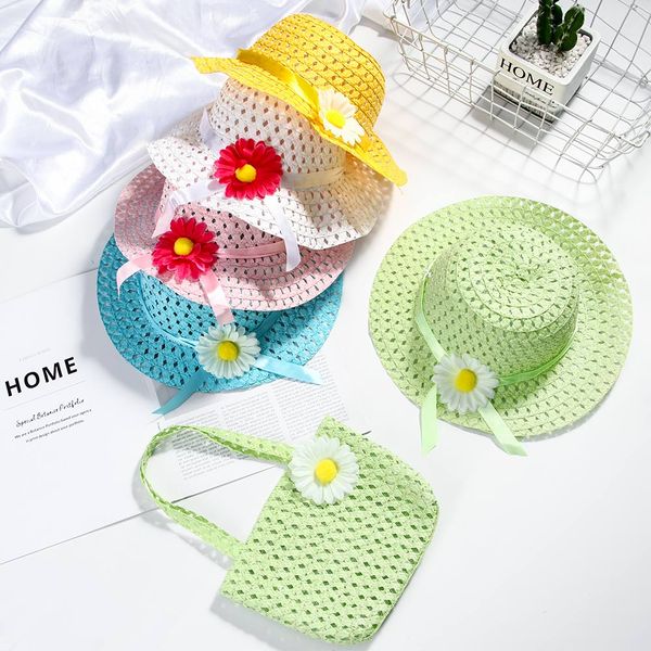 1pc straw hat cap selling summer sun hat girls kids beach hats bag flower tote handbag bags suit tote flower straw cap, Yellow
1pc straw hat cap selling summer sun hat girls kids beach hats bag flower tote handbag bags suit tote flower straw cap, Yellow