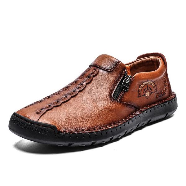 leather mens shoes new comfortable men casual shoes fashion loafers breathable flats men's driving shoes size 39-48, Black
leather mens shoes new comfortable men casual shoes fashion loafers breathable flats men's driving shoes size 39-48, Black