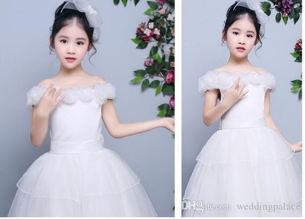 cap sleeve white a-line flower girls dresses handmade flower tulle kids pageant birthday party dresses robes filles fleur for wedding fg54, White;blue
cap sleeve white a-line flower girls dresses handmade flower tulle kids pageant birthday party dresses robes filles fleur for wedding fg54, White;blue