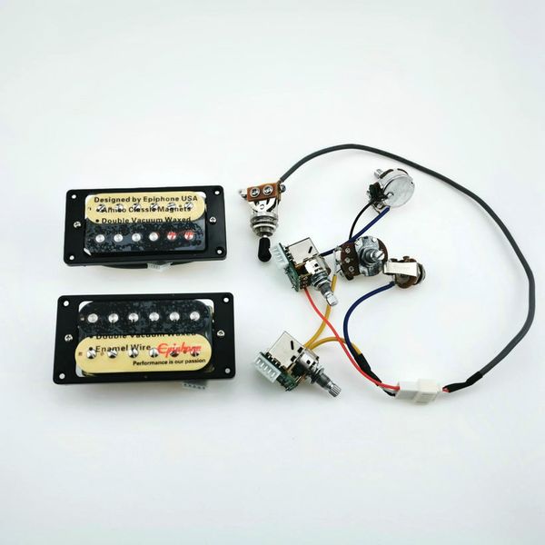 1 set guitar pickups neck and bridge electric guitar humbucker pickups with pro wiring harness
1 set guitar pickups neck and bridge electric guitar humbucker pickups with pro wiring harness