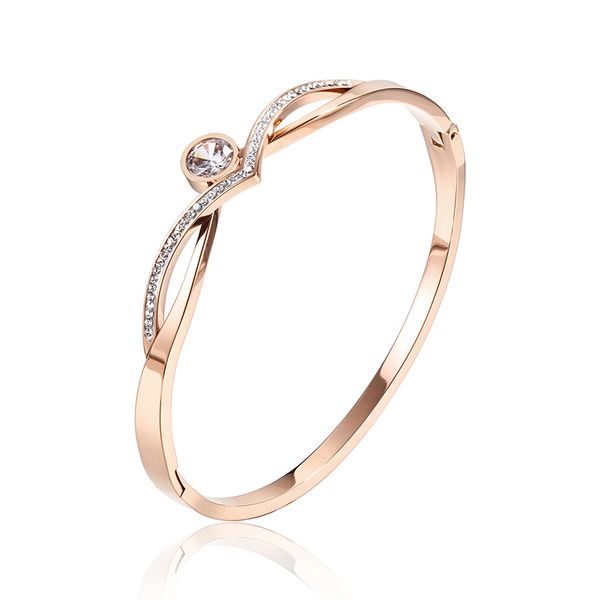 2020 new 316l stainless steel classic trendy crystals bracelet real rose gold bangles for women wedding jewelry, Black
2020 new 316l stainless steel classic trendy crystals bracelet real rose gold bangles for women wedding jewelry, Black
