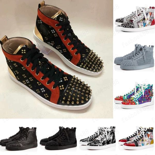 2020 mens red bottoms designer shoes spike suede leather men women flat fashion luxury casual shoes party lovers sneakers 36-47 with box, Black
2020 mens red bottoms designer shoes spike suede leather men women flat fashion luxury casual shoes party lovers sneakers 36-47 with box, Black