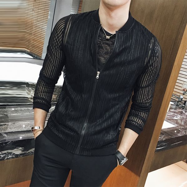 2019 brand clothing fashion men's spring slim fit hollow out jackets/male stand collar pure color leisure coat plus size s-3xl, Black;brown
2019 brand clothing fashion men's spring slim fit hollow out jackets/male stand collar pure color leisure coat plus size s-3xl, Black;brown
