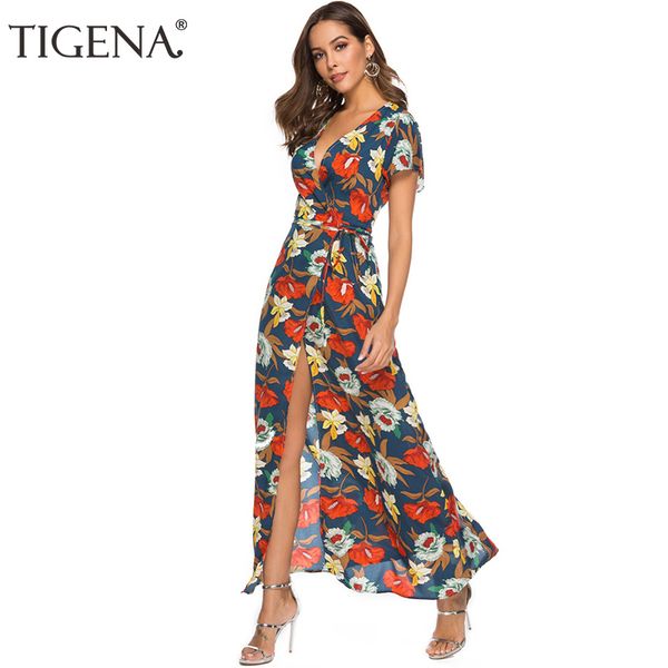 casual dresses tigena bohemian floral chiffon summer dress women 2021 boho long maxi beach ladies split tunic wrap with belt, Black;gray
casual dresses tigena bohemian floral chiffon summer dress women 2021 boho long maxi beach ladies split tunic wrap with belt, Black;gray