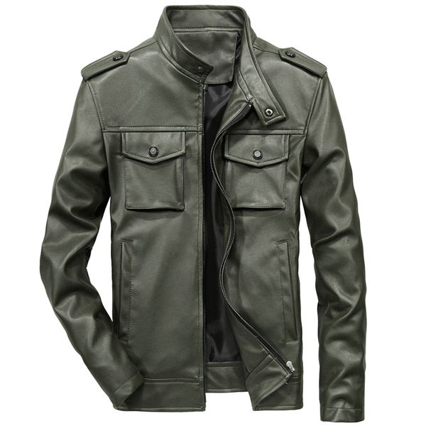 windbreaker jacket men casual pocket pu leather jackets jaqueta masculino mens streetwear biker motorcycle faux leather coats, Black;brown
windbreaker jacket men casual pocket pu leather jackets jaqueta masculino mens streetwear biker motorcycle faux leather coats, Black;brown
