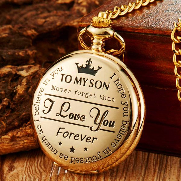 pocket watch personalized pattern steampunk retro vintage quartz roman numerals pocket watch to my son boys birthday gift clock, Slivery;golden
pocket watch personalized pattern steampunk retro vintage quartz roman numerals pocket watch to my son boys birthday gift clock, Slivery;golden