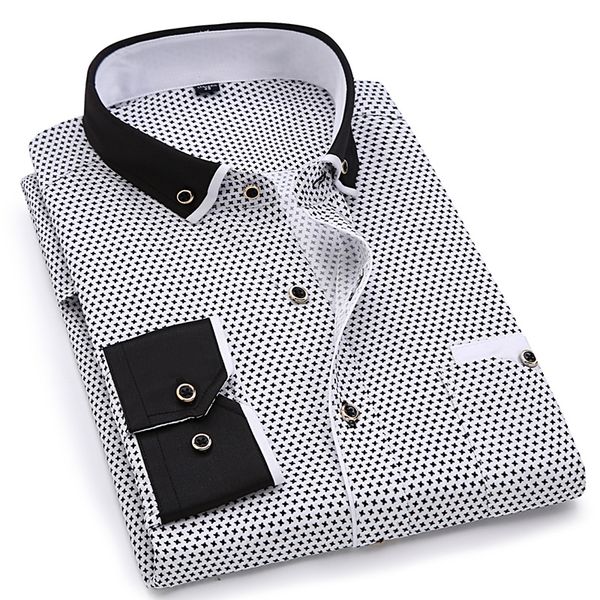 men shirts men 100% polyester shirt men's fashion casual long sleeve soft comfort printed social dress shirt blouse, White;black
men shirts men 100% polyester shirt men's fashion casual long sleeve soft comfort printed social dress shirt blouse, White;black