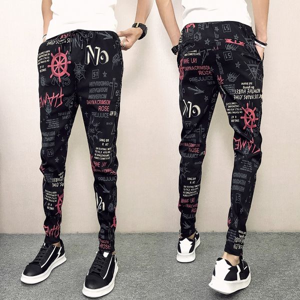 new casual slim joggers pants men sweatpants pantalones hombre 2019 korean printing hip hop trousers male streetwear harem pants, Black
new casual slim joggers pants men sweatpants pantalones hombre 2019 korean printing hip hop trousers male streetwear harem pants, Black