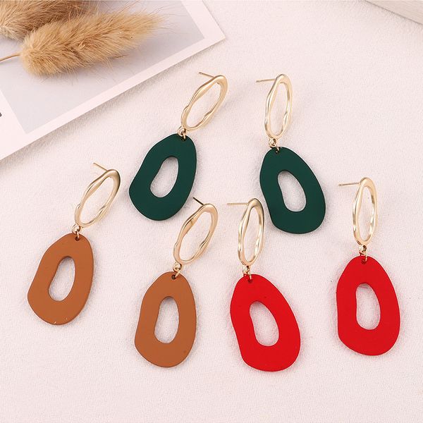 new korean stud earrings for women girl fashion personality irregular geometric earrings female acrylic red green brown earring, Silver
new korean stud earrings for women girl fashion personality irregular geometric earrings female acrylic red green brown earring, Silver