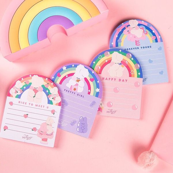 50pcs page memo pad rainbow flower home office sticky note girls school student note stationery paper post-it card case, White
50pcs page memo pad rainbow flower home office sticky note girls school student note stationery paper post-it card case, White