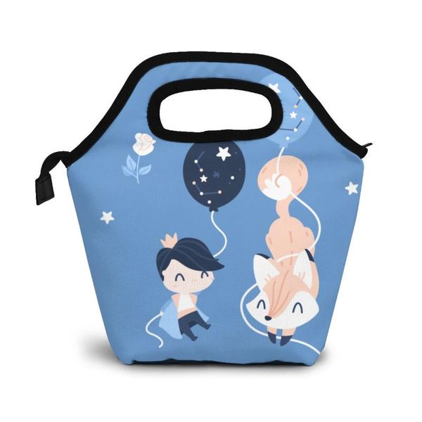 the little prince lunch bag boxes bags portable insulated picnic box for women men, Blue;pink
the little prince lunch bag boxes bags portable insulated picnic box for women men, Blue;pink