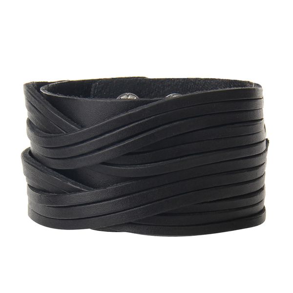 men's european and american vintage leather bracelet leather bracelet simple wide border winding accessories, Black
men's european and american vintage leather bracelet leather bracelet simple wide border winding accessories, Black