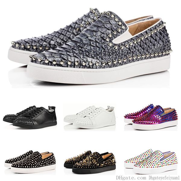 designer fashion luxury red bottoms studded spikes flats shoes for men women black white party lovers casual sneakers ing
designer fashion luxury red bottoms studded spikes flats shoes for men women black white party lovers casual sneakers ing