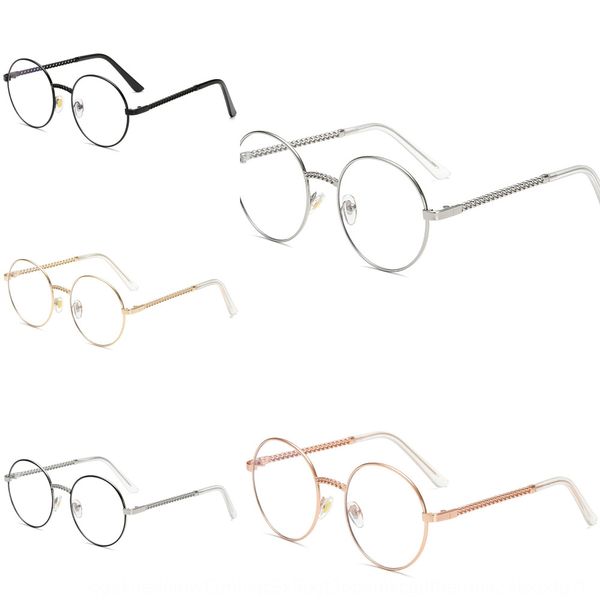 2019 chain personalized round frame frame anti-blue light plain hollow glasses leg glasses, Silver
2019 chain personalized round frame frame anti-blue light plain hollow glasses leg glasses, Silver