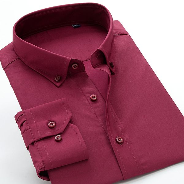 men long sleeve shirt 2019 spring new brand solid color business office formal men dress shirt plus size male chemise 7xl, White;black
men long sleeve shirt 2019 spring new brand solid color business office formal men dress shirt plus size male chemise 7xl, White;black