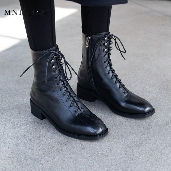 mnixuan handmade boots for women ankle boots 2019 winter new genuine leather block heels shoes lace up black short
mnixuan handmade boots for women ankle boots 2019 winter new genuine leather block heels shoes lace up black short