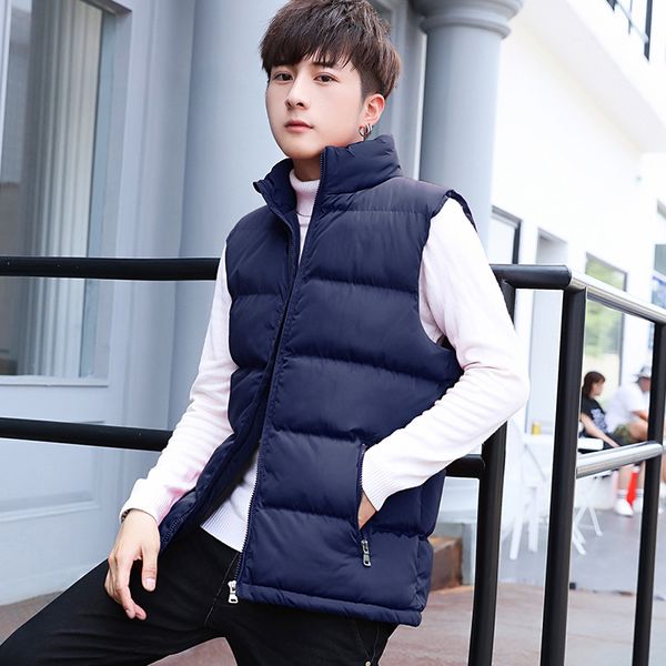 winter warm sleeveless jacket men cotton waistcoat men's fashion casual coats solid outwear vest men casual vest, Black;white
winter warm sleeveless jacket men cotton waistcoat men's fashion casual coats solid outwear vest men casual vest, Black;white