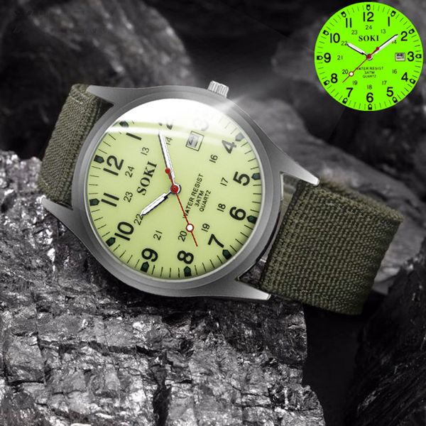 reloj hombre business casual men's wrist watches nylon belt luminous wristwatch for men male quartz watch with calendar, Slivery;brown
reloj hombre business casual men's wrist watches nylon belt luminous wristwatch for men male quartz watch with calendar, Slivery;brown