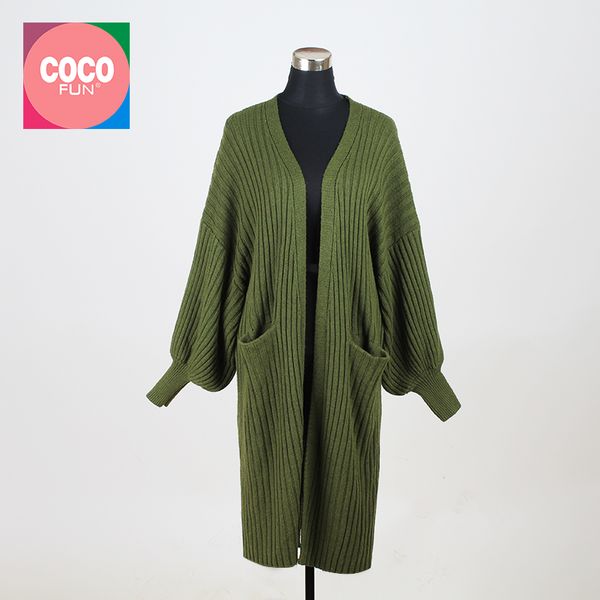 2019 women fashion autumn winter long style jacket coat v-neck long lantern sleeve pocket female casual cardigan sweater cocofun, White
2019 women fashion autumn winter long style jacket coat v-neck long lantern sleeve pocket female casual cardigan sweater cocofun, White