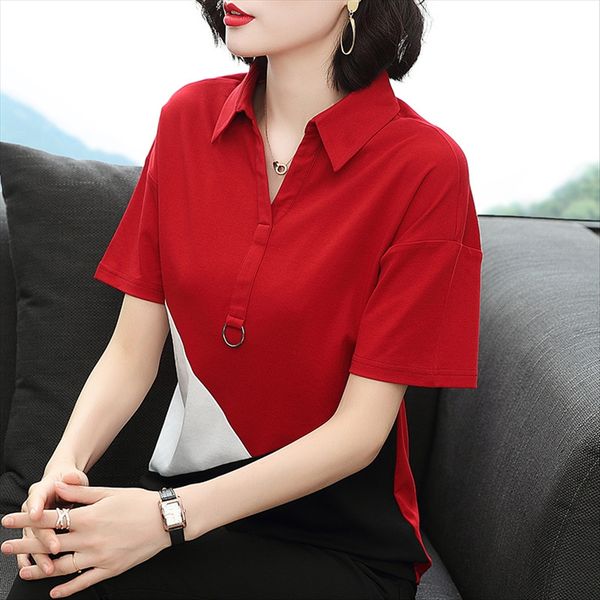 summer short-sleeved t-shirt loose 2020 middle-aged mother cotton casual versatile lapel half-sleeve summer short-sleeved t-shirt female loo, White
summer short-sleeved t-shirt loose 2020 middle-aged mother cotton casual versatile lapel half-sleeve summer short-sleeved t-shirt female loo, White