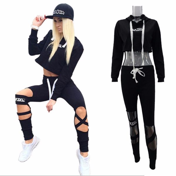 2 piece set women black crop and pants sport suit hollow out letter print 2 pcs running clothes uns-okle, Black;blue
2 piece set women black crop and pants sport suit hollow out letter print 2 pcs running clothes uns-okle, Black;blue