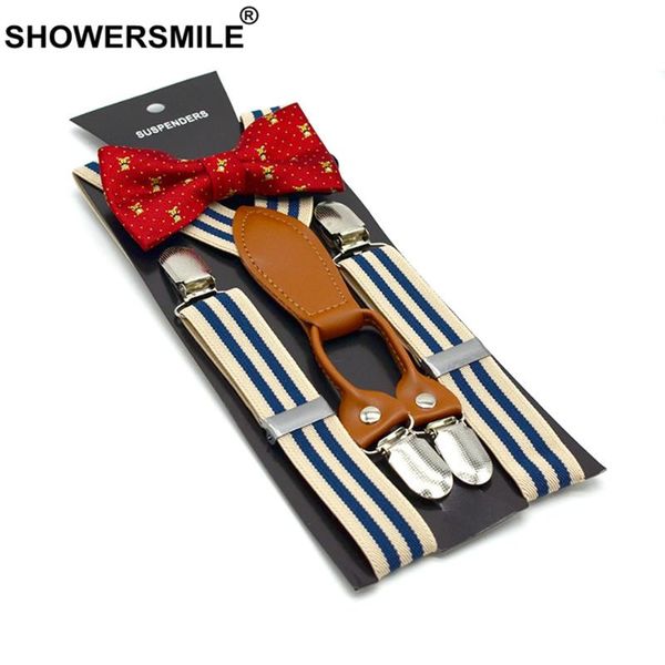 showersmile striped suspenders bow tie for children boys party pants strap fashion 4 clips suspender belt casual kids braces, Black
showersmile striped suspenders bow tie for children boys party pants strap fashion 4 clips suspender belt casual kids braces, Black