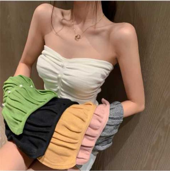 zosol 2020 new slim knitted tube crimp take short priming outer wear vest top, White
zosol 2020 new slim knitted tube crimp take short priming outer wear vest top, White