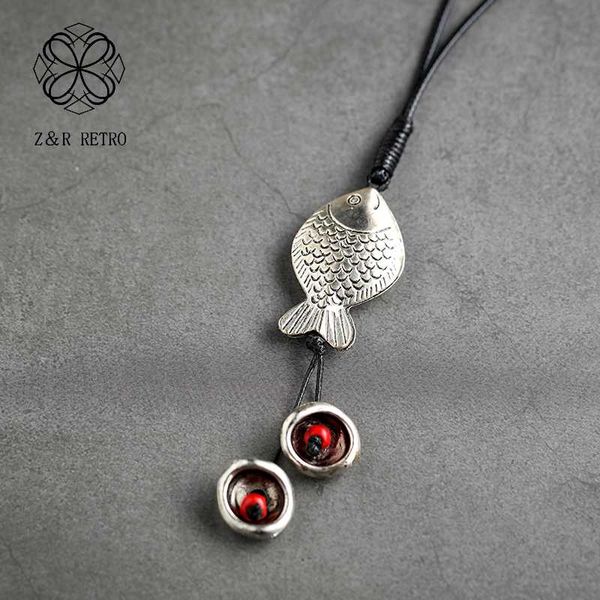 vintage jewlery for women long necklace chokers alloy fish beads alloy pendant jewellery necklaces & pendants suspension 2020, Silver 
vintage jewlery for women long necklace chokers alloy fish beads alloy pendant jewellery necklaces & pendants suspension 2020, Silver