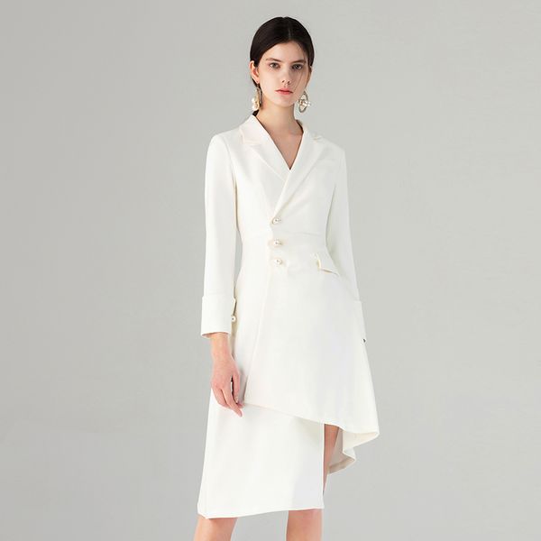 spring elegant fashion ol business wear white simple suit square collar dress irregular hem long sleeve dress women designer dresses, White;black
spring elegant fashion ol business wear white simple suit square collar dress irregular hem long sleeve dress women designer dresses, White;black