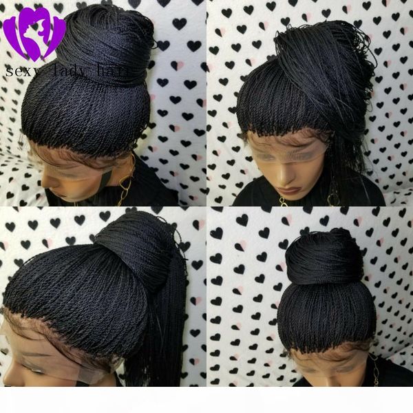 30inch долго синтетический twist плетеный фронта шнурка младенца волос сенегальский twist кос парик для чернокожих женщин, Black
30inch долго синтетический twist плетеный фронта шнурка младенца волос сенегальский twist кос парик для чернокожих женщин, Black