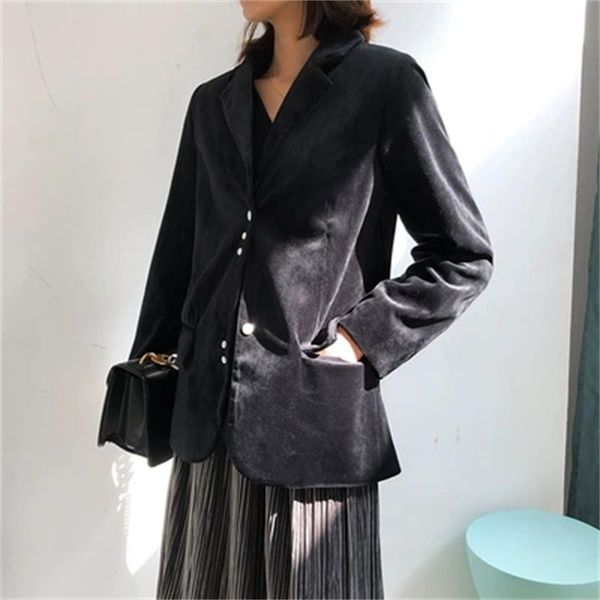 women blazers female jacket gold velvet japaneses mall suit jacket female loose thin small suit blazer coat new, White;black
women blazers female jacket gold velvet japaneses mall suit jacket female loose thin small suit blazer coat new, White;black