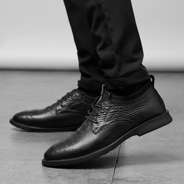 business casual men shoes new spring designer fashion cowhide soft comfortable breathable wild luxury non-slip, Black
business casual men shoes new spring designer fashion cowhide soft comfortable breathable wild luxury non-slip, Black