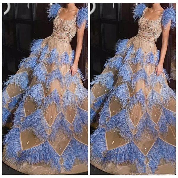 2019 square neck bling bling crystal beaded blue feather a-line prom dresses celebrity gown evening party gowns custom online vestidos, Black
2019 square neck bling bling crystal beaded blue feather a-line prom dresses celebrity gown evening party gowns custom online vestidos, Black