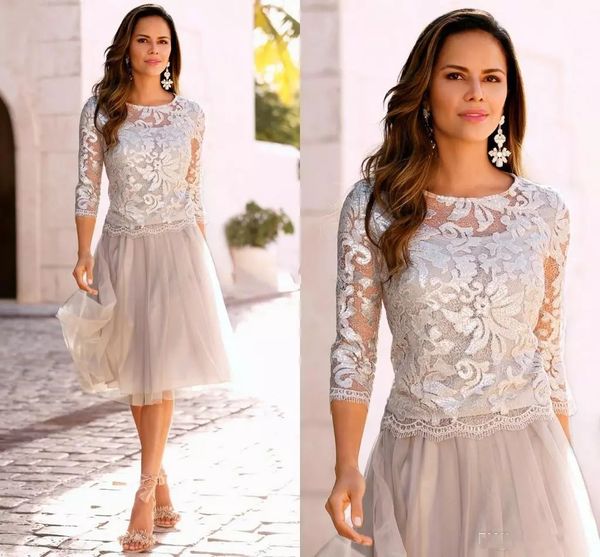 2019 new elegant short mother of the bride dresses lace tulle knee length 3/4 long sleeves mother bride dresses short prom dresses, Black;red
2019 new elegant short mother of the bride dresses lace tulle knee length 3/4 long sleeves mother bride dresses short prom dresses, Black;red