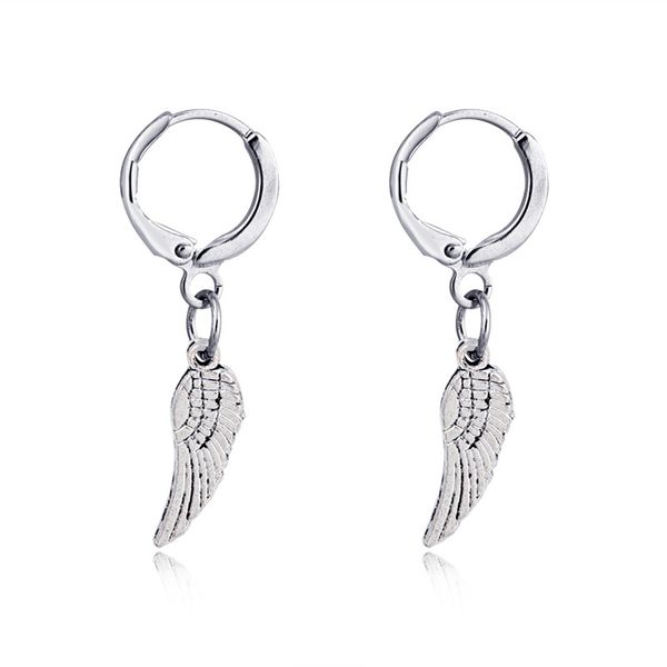 1pair punk silver color wings pendant hoop earrings for women fashion angel wings endless circle earrings fashion jewelry e605, Golden;silver
1pair punk silver color wings pendant hoop earrings for women fashion angel wings endless circle earrings fashion jewelry e605, Golden;silver