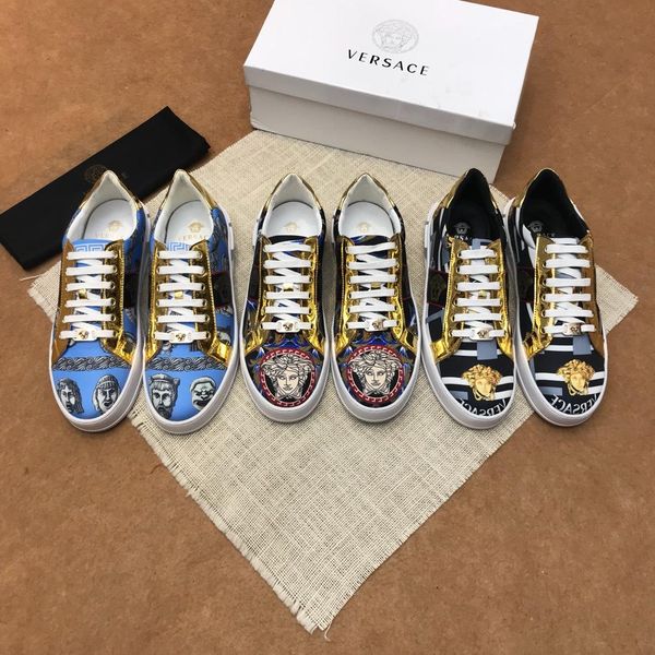 classic style luxury men's casual shoes fashion brand design men's shoes three platform classic retro medusa pattern gold trim nts, Black
classic style luxury men's casual shoes fashion brand design men's shoes three platform classic retro medusa pattern gold trim nts, Black