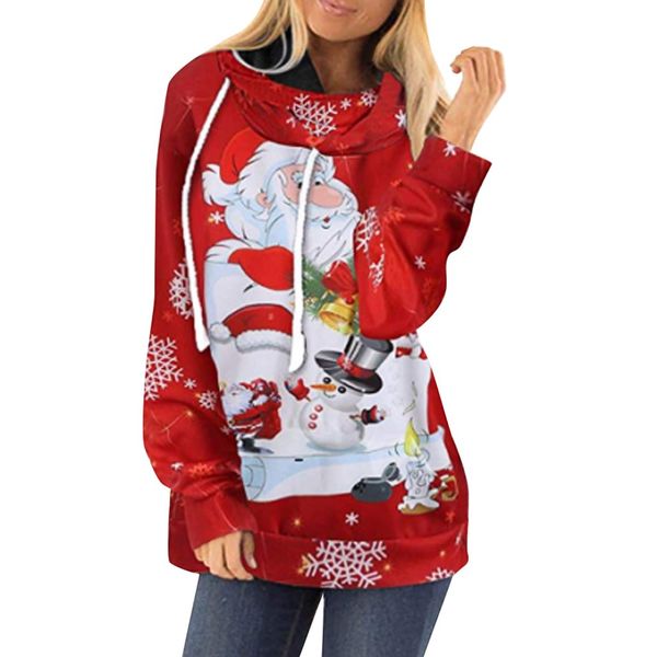 women christmas 3d print winter wam hoodies ladies fashion long sleeves cowl neck pullover strappy sweatshirt sudadera, Black
women christmas 3d print winter wam hoodies ladies fashion long sleeves cowl neck pullover strappy sweatshirt sudadera, Black