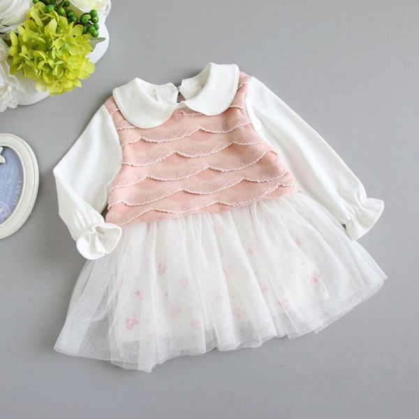 adorable baby girl dress long sleeve splicing mesh infant baby dress winter autumn knitted dresses infant princess vestidos robe, Red;yellow
adorable baby girl dress long sleeve splicing mesh infant baby dress winter autumn knitted dresses infant princess vestidos robe, Red;yellow