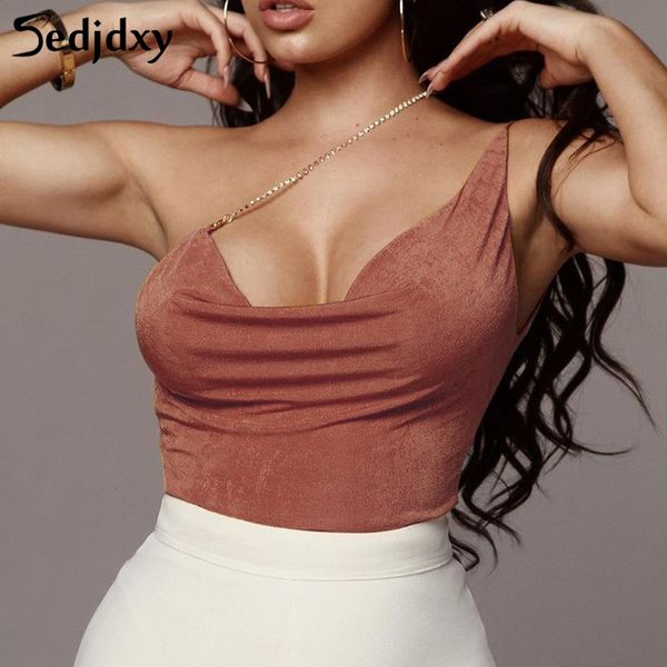 metal chain straps backless women one shoulder sleeveless slim fashion party streetwear 2019 new, White
metal chain straps backless women one shoulder sleeveless slim fashion party streetwear 2019 new, White