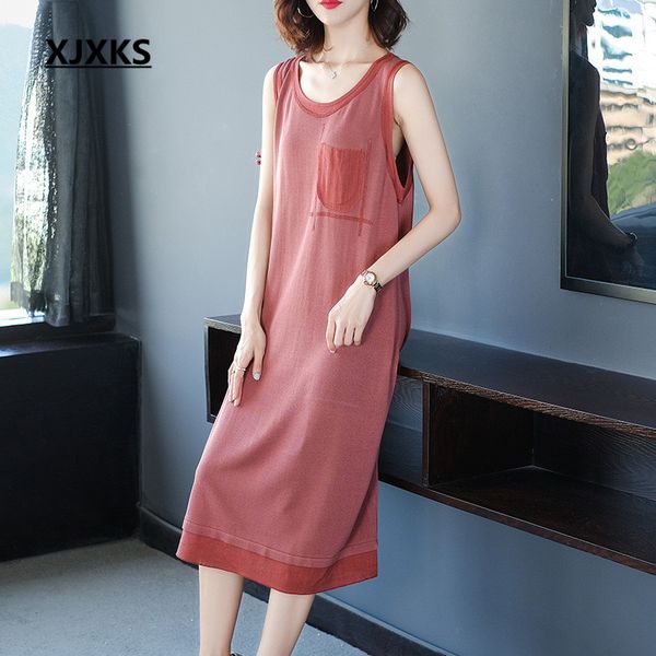 xjxks 2020 spring summer new thin section sleeveless women dress casual women wool knitted long sweater pullover, White;black
xjxks 2020 spring summer new thin section sleeveless women dress casual women wool knitted long sweater pullover, White;black